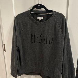 Rae Dunn sweatshirt grey black XL